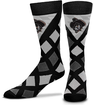 For Bare Feet Oklahoma State University Dashed Diamond Thin Socks                                                               