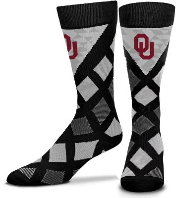 For Bare Feet University of Oklahoma Dashed Diamond Thin Socks                                                                  