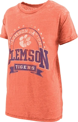 Three Square Women's Clemson University Vintage Boyfriend Captain T-shirt