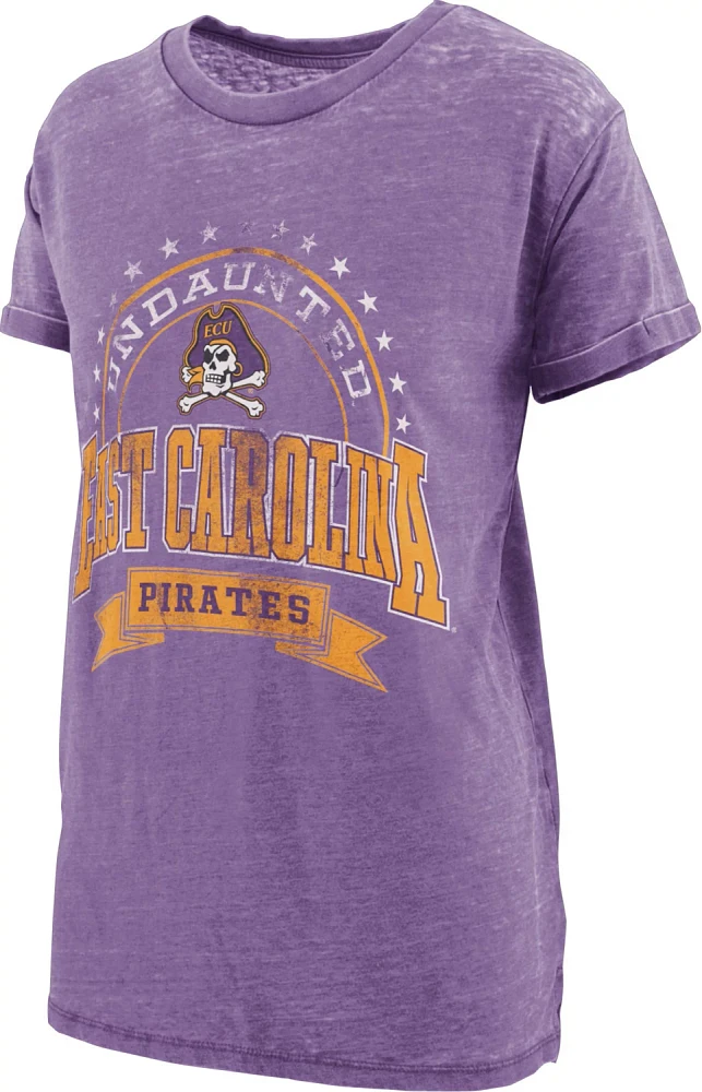 Three Square Women's East Carolina University Vintage Boyfriend Captain T-shirt