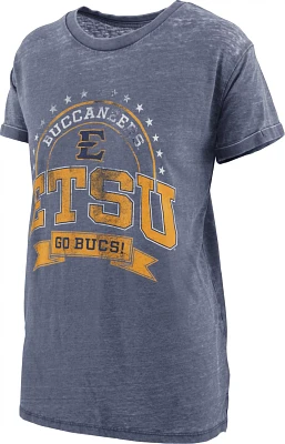 Three Square Women's East Tennessee State University Vintage Boyfriend Captain T-shirt