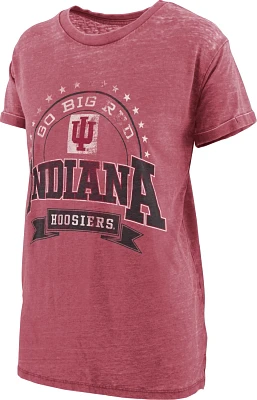 Three Square Women's Indiana University Vintage Boyfriend Captain T-shirt