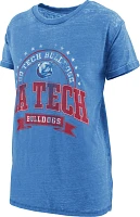 Three Square Women's Louisiana Tech University Vintage Boyfriend Captain T-shirt