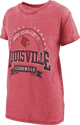 Three Square Women's University of Louisville Vintage Boyfriend Captain T-shirt