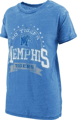 Three Square Women's University of Memphis Vintage Boyfriend Captain T-shirt