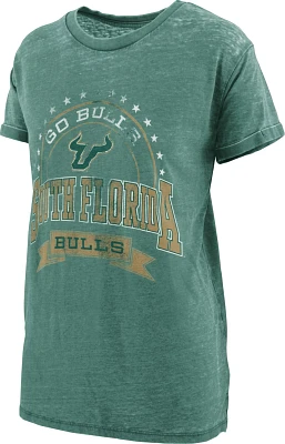 Three Square Women's University of South Florida Vintage Boyfriend Captain T-shirt