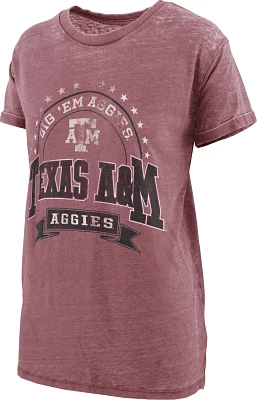 Three Square Women's Texas A&M University Vintage Boyfriend Captain T-shirt