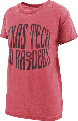 Three Square Women’s Texas Tech University Vintage Boyfriend Goldie Graphic T-shirt