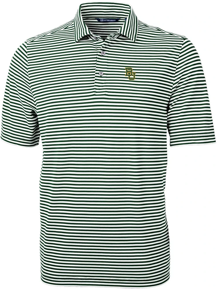 Cutter & Buck Men's Baylor University Virtue ECO Recycled Striped Pique Polo