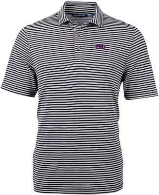 Cutter & Buck Men's Texas Christian University Virtue ECO Recycled Striped Pique Polo