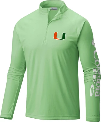 Columbia Sportswear Men's University of Miami Terminal Tackle 1/4 Zip Sweatshirt