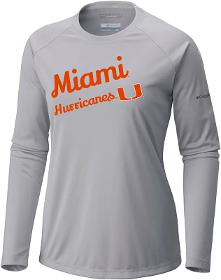 Columbia Sportswear Women's University of Miami Tidal II Long Sleeve T-shirt