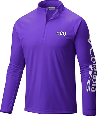 Columbia Sportswear Men's Texas Christian University Terminal Tackle 1/4 Zip Sweatshirt