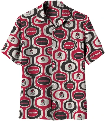 Wes and Willy Men's University of Georgia Cabana Boy Graphic Button Down Shirt                                                  