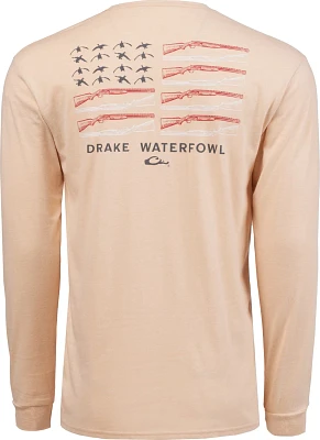 Drake Waterfowl Men's Gun and Duck Flag Long Sleeve T-shirt