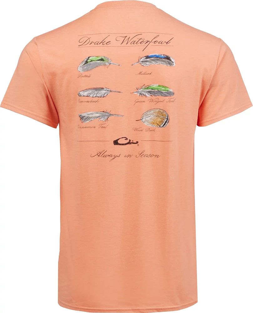 Drake Waterfowl Duck Feathers Short Sleeve T-shirt