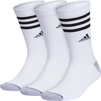 adidas Men's Cushioned 3-Stripe 3.0 Crew Socks 3-Pack