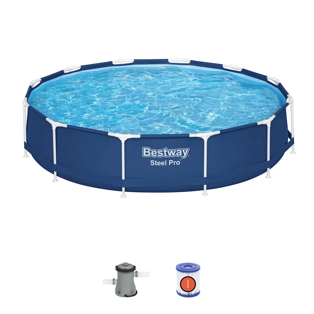 Bestway Steel Pro 12 ft x 30 in Above Ground Pool Set                                                                           