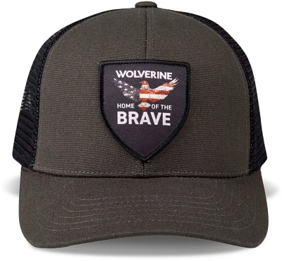 Wolverine Adults' Home of the Brave Heavy Duty Canvas Adjustable Trucker Cap