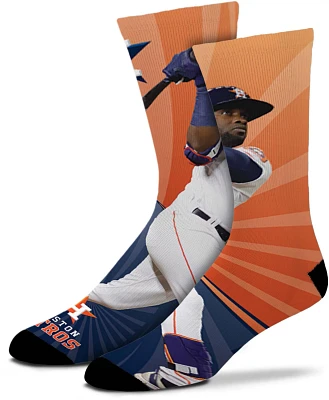 For Bare Feet Adults' Houston Astros Yordan Alvarez 44 Record Breaker Crew Socks                                                
