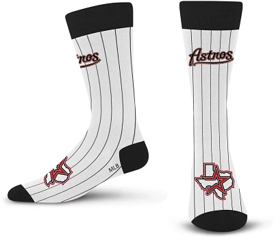 For Bare Feet Adults' Houston Astros Cooperstown Pinstripe Cotton Knee High Socks                                               