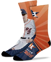 For Bare Feet Adults' Houston Astros Alex Bregman 2 Record Breaker Crew Socks                                                   