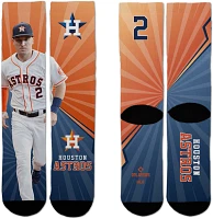 For Bare Feet Adults' Houston Astros Alex Bregman 2 Record Breaker Crew Socks                                                   