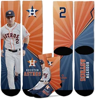 For Bare Feet Adults' Houston Astros Alex Bregman 2 Record Breaker Crew Socks                                                   