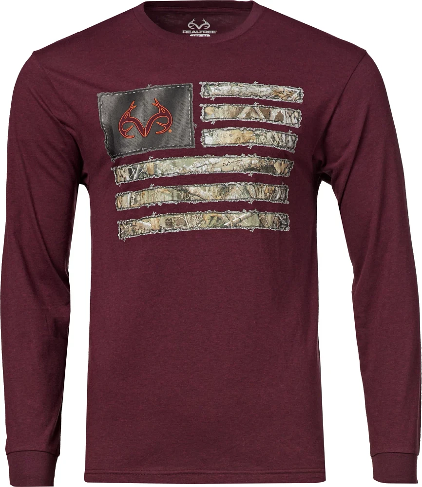 Realtree Men’s Tattered Flag Long Sleeve T-Shirt                                                                              