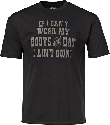 Live Outside the Limits Men's Boots and a Hat Short Sleeve T-shirt