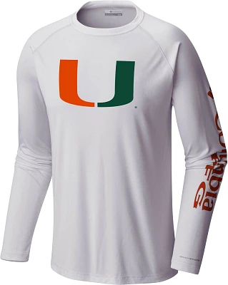 Columbia Sportswear Men's University of Miami Terminal Tackle Long Sleeve T-shirt