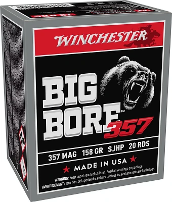 Winchester Big Bore .357 Magnum 158-Grain Ammunition - 20 Rounds                                                                