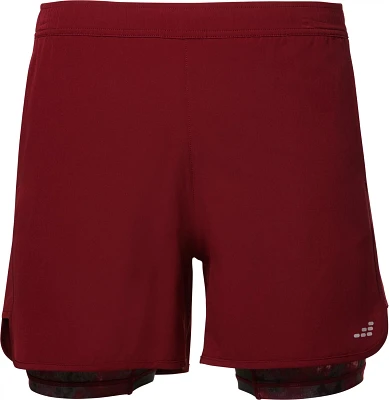 BCG Men's Run Dash Printed Inner Shorts 5in