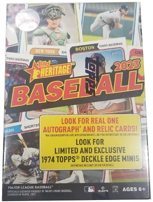 Topps 2023 Heritage Baseball Value 8 Pack                                                                                       