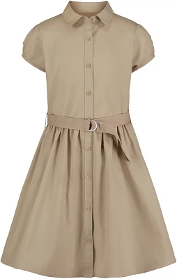 Nautica Girls' 4-6x Belted Short Sleeve Shirt Dress