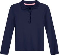 Nautica Girls' 7-16 Plus Interlock Long Sleeve Polo