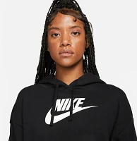 Nike Women's Club Fleece Graphic Crop Pullover Hoodie