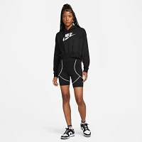 Nike Women's Club Fleece Graphic Crop Pullover Hoodie