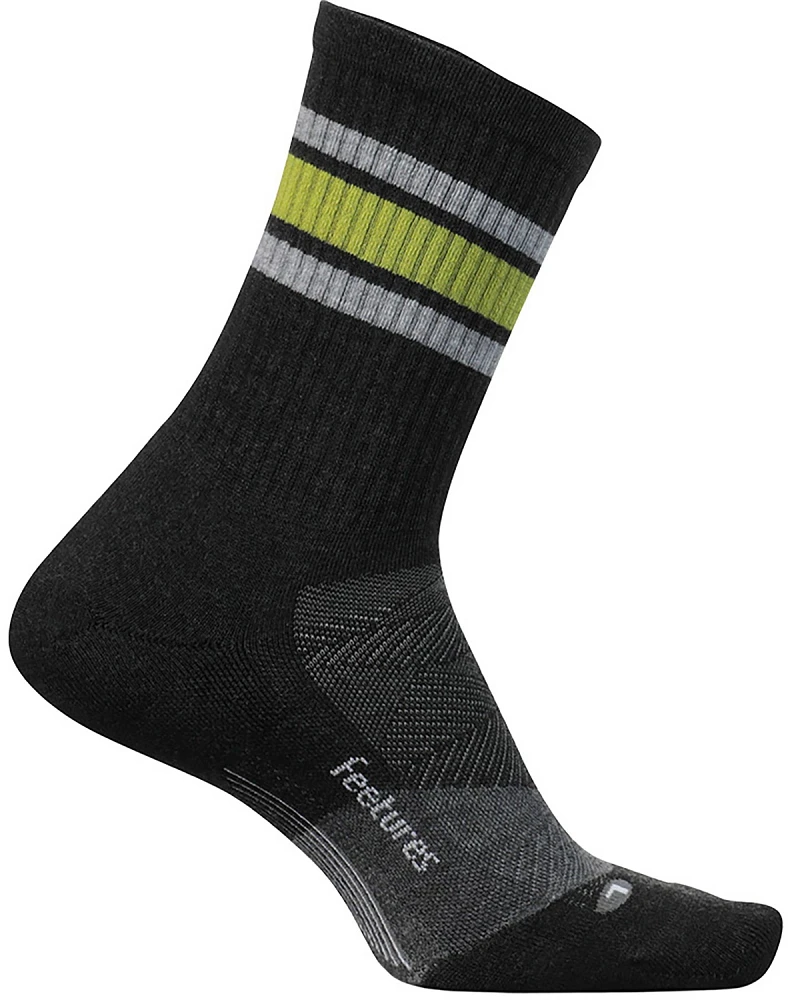 Feetures Trail Max Cushion Stripe Mini Crew Socks