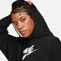 Nike Women's Club Fleece Graphic Crop Pullover Hoodie