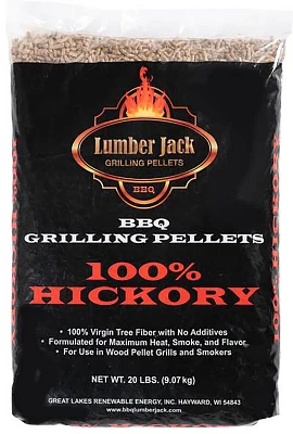 Lumber Jack BBQ 100% Hickory Pellets 20lb                                                                                       