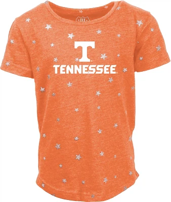 Wes and Willy Girls' University of Tennessee Mascot Shimmer Star Graphic T-shirt                                                