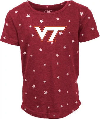 Wes and Willy Girls' Virginia Tech Mascot Shimmer Star Graphic T-shirt
