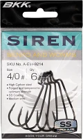 BKK Siren Senko Round Bend Worm Hooks 6-Pack                                                                                    