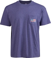 BURLEBO Men's American Flag Patch T-shirt