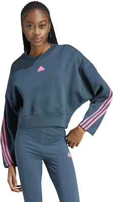 adidas Women's Essentials 3-Stripes Fleece Crew Neck Sweatshirt