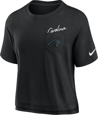 Nike Women's Carolina Panthers Dri-FIT High Hip Pocket T-shirt