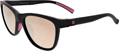 Hurley Women's Cardiff Rubberized Polarized Floating Frame Sunglasses