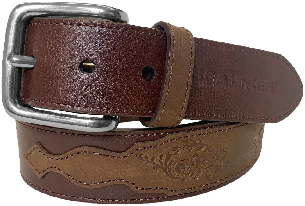 RealTree Round Conch Crazyhorse Leather Belt