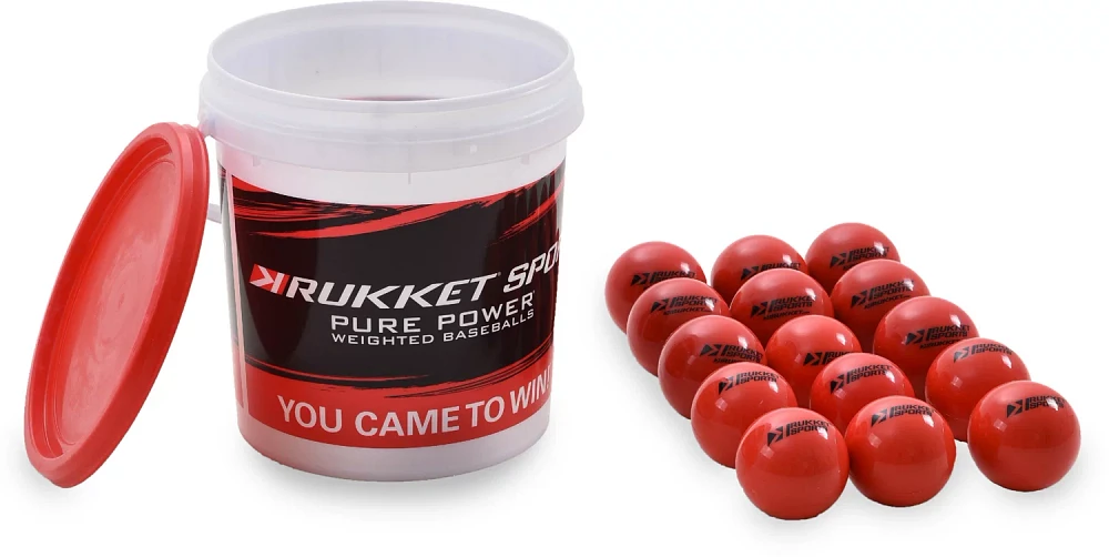 Rukket Sports Weighted Baseball/Softball Heavy Training Balls 15-Pack                                                           